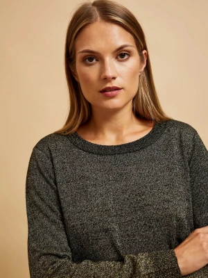 Sweter z metaliczną nitką czarny Moodo