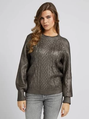 Sweter Z Metlicznym Wyglądem Guess