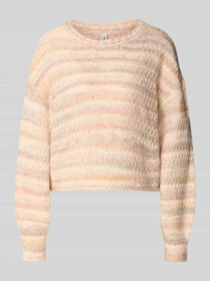 Sweter z miękką, puszystą dzianiną Only Piaskowy