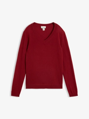Sweter z miękkiej mieszanki kaszmiru Good Cashmere Standard® BonPrix czerwony