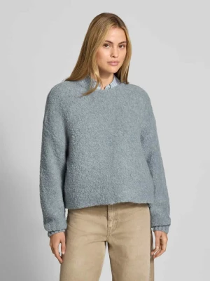 Sweter z mieszanka lnu z dodatkiem wełny z alpaki model 'Zolly' American Vintage Średnioszary