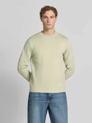 Sweter z mieszanka wiskozy z wyhaftowane logo model 'MATT' Samsøe Samsøe