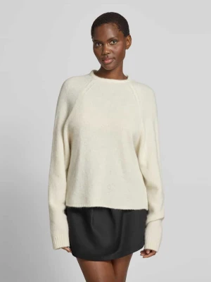 sweter o kroju regular fit z mieszanki wełny z alpaki Black Palms Écru