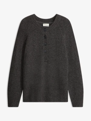 Sweter z mieszanki bawełny BonPrix szary