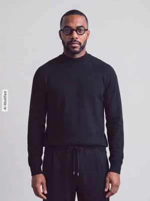 Sweter z mieszanki bawełny w kroju regular fit model 'Tito-M' Strellson Czarny