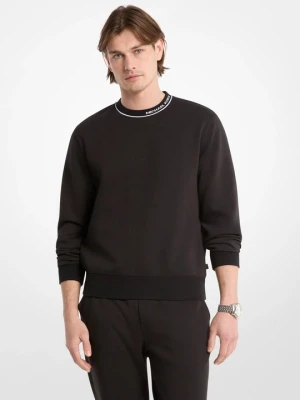 Sweter z mieszanki bawełny z logo Michael Kors CZARNY (Czarny)