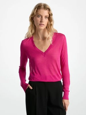 Sweter z mieszanki jedwabiu z dekoltem w serek MICHAEL Michael Kors