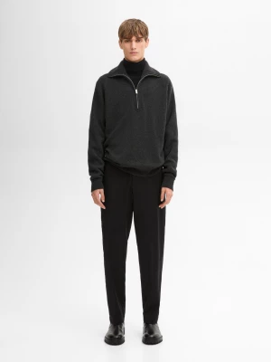 Zdjęcie produktu Sweter Z Mieszanki Kaszmiru Z Półgolfem - Brudnoszary - - Massimo Dutti - Mężczyzna