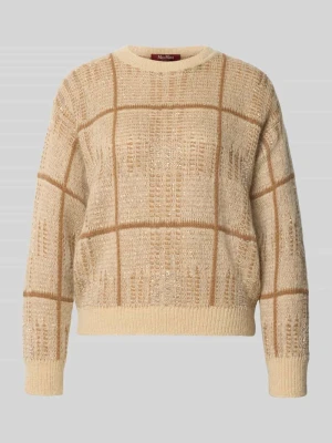 Sweter z mieszanki wełny i moheru oraz kaszmiru Max Mara Beżowy