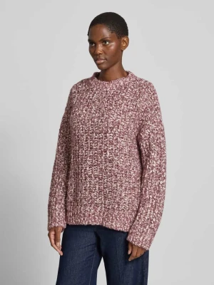 Sweter z mieszanki wełny i wełny z alpaki model 'C_Flocasia' Boss Bordowy