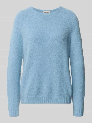 sweter z mieszanki wełny z alpaki o kroju regular fit model 'GHIACCI' Weekend Max Mara Jasnoniebieski