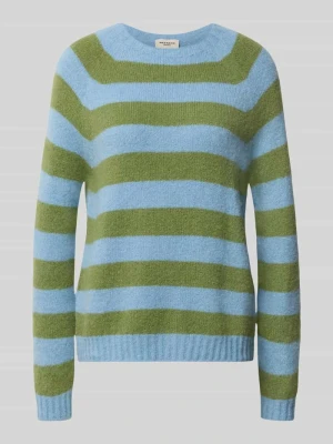 sweter z mieszanki wełny z alpaki o kroju regular fit model 'GHIACCI' Weekend Max Mara Jasnoniebieski