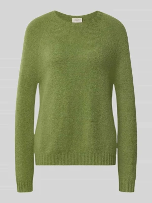 sweter z mieszanki wełny z alpaki o kroju regular fit model 'GHIACCI' Weekend Max Mara Zielony