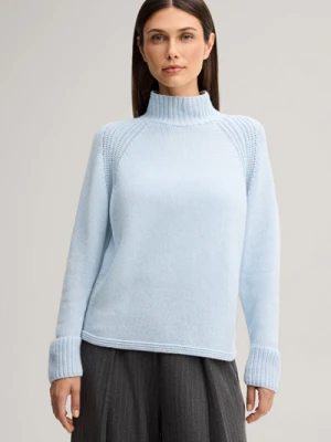 Sweter z mieszanki wełny z dodatkiem kaszmiru w kolorze jasnoniebieskim JOOP!