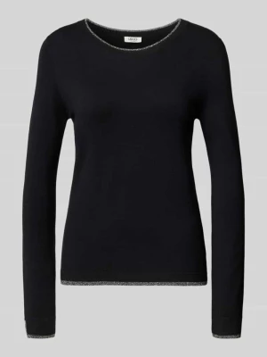 Sweter z mieszanki wiskozy model 'Maglia Chiusa' Liu Jo Czarny