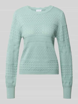 Sweter z mieszanki wiskozy w kroju regular fit model 'Milos' Vila