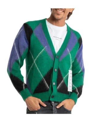Sweter z Moheru z Geometrycznym Haftem Amaránto