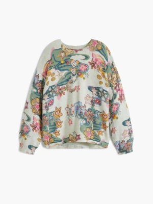 Sweter z nadrukiem figur Desigual