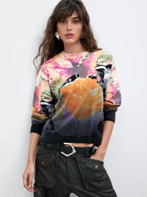 sweter z nadrukiem Lacroix Desigual czarny