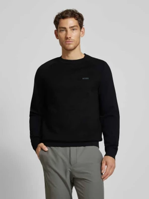 Sweter z nadrukiem z logo model ‘Ritor’ BOSS Green