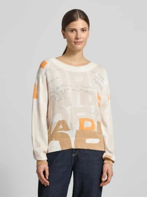 sweter z obszyciem kamieniami stras monari