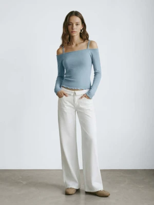 Sweter z odkrytymi ramionami niebieski - Teen - - MANGO TEEN