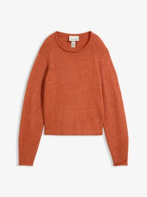 Sweter z okrągłym dekoltem BonPrix brązowy
