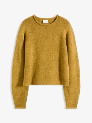 Sweter z okrągłym dekoltem BonPrix zielony