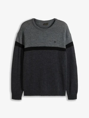 Sweter z okrągłym dekoltem, z blokami kolorów, z łatwego w pielęgnacji materiału BonPrix