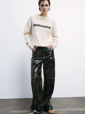 Sweter z okrągłym dekoltem z logo PATRIZIA PEPE