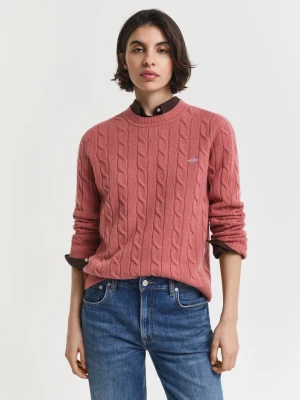 Sweter z okrągłym dekoltem z wełny jagnięcej GANT