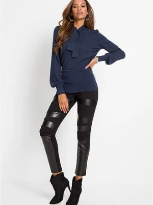 Sweter z ozdobnym szalem bonprix