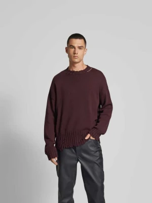 Sweter z perforowaniem Marni Bordowy