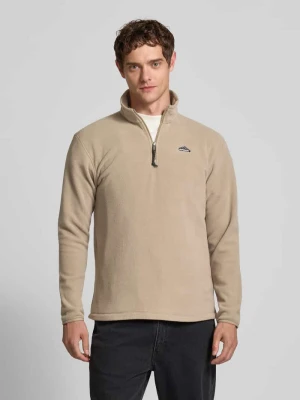 Sweter z polaru z wyhaftowanym logo i stójką Superdry