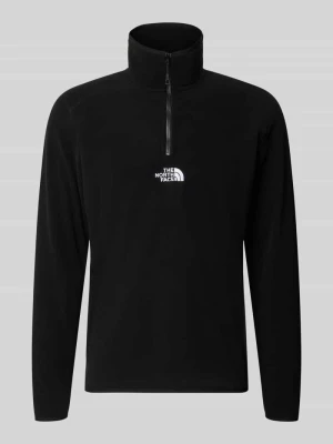 Sweter z polaru z wyhaftowanym logo The North Face Czarny