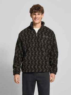 Sweter z polaru ze stójką i zamkiem błyskawicznym Karl Kani