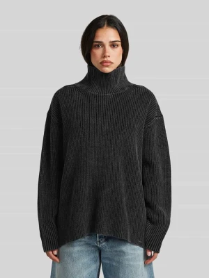 Sweter z półgolfem o kroju oversized z czystej bawełny G-Star Raw Czarny