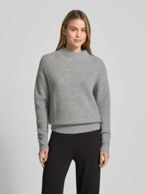 Sweter z półgolfem o kroju regular fit z czystego kaszmiru Jake*s Srebrny melanż