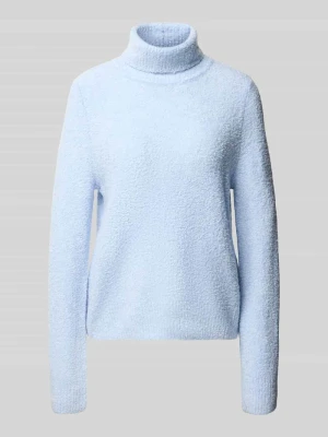 Sweter z półgolfem o kroju relaxed fit z mieszanka żywej wełny i kaszmiru model 'Febisana' Boss Jasnoniebieski