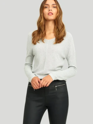 Sweter z połyskującą nitką i ozdobnym przeszyciem na plecach Greenpoint szary