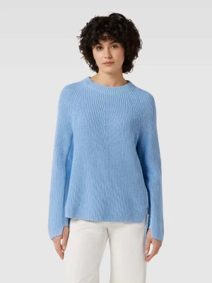 Sweter z prążkowanym, okrągłym dekoltem Oui