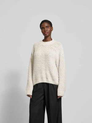 Sweter z prążkowanym ściągaczem Black Palms Beżowy