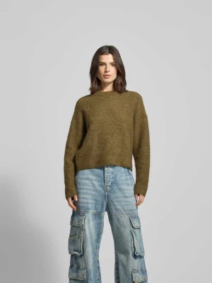 Sweter z prążkowanym ściągaczem Filippa K Khaki