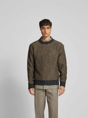 Sweter z prążkowanymi wykończeniami Closed Beżowy