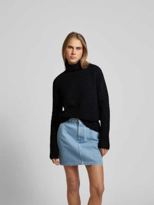 Sweter z prążkowanymi wykończeniami Joseph Czarny