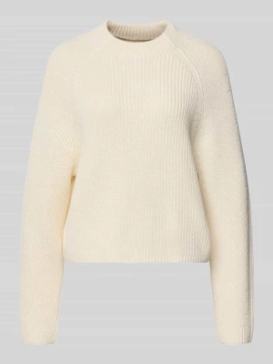 Sweter z raglanowymi rękawami model 'Ponusa' Opus Piaskowy