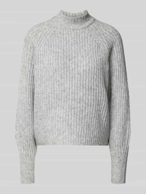 sweter o kroju regular fit z półgolfem model 'KALIBU' Only Jasnoszary melanż