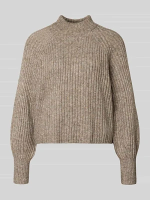 sweter o kroju regular fit z półgolfem model 'KALIBU' Only Piaskowy melanż