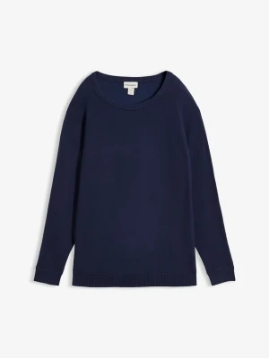 Sweter z rękawami typu nietoperz BonPrix niebieski