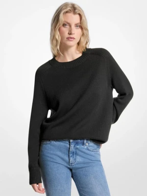 Sweter z wełny Michael Kors CZARNY (Czarny)